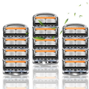 【送料無料】替え刃髭剃りひげをりマニュアルカミソリ交換品 髭剃り カミソリ替刃 剃刀 替え刃 メンズカミソリ 手動カミソリ替刃 ジレットフュージョンと互換性 色:XRS-HEIB-12