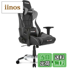 【送料無料】AKRacing ゲーミングチェア デスクチェア 勉強椅子 学習椅子 グレー 灰 Pro-X V2 高耐久PUレザー 180度リクライニング 在宅 リモート (Pro-X V2)
