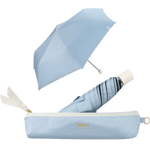 【送料無料】Wpc. 日傘 オールウェザーパラソル 折りたたみ傘 50cm レディース 晴雨兼用 遮光 UVカット 100% 遮熱 熱中症 対策 スリム コンパクト 小さい シンプル 無地 ポーチタイプ 収納袋 通勤