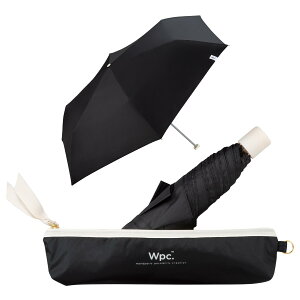 【送料無料】Wpc. 日傘 オールウェザーパラソル 折りたたみ傘 50cm レディース 晴雨兼用 遮光 UVカット 100% 遮熱 熱中症 対策 スリム コンパクト 小さい シンプル 無地 ポーチタイプ 収納袋 通勤