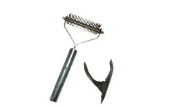 【送料無料】わんにゃんfactory コートキングと爪切り（グレー）のセット商品 色：グレー、サイズ：23枚刃