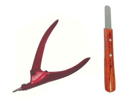 【送料無料】わんにゃんfactory ダイヤモンドヤスリと爪切りのセット商品 色：レッド