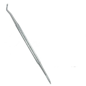 【送料無料】プロフェッショナル ネイルクリーナー フットケア ゾンデ, ステンレス製, 139mm, 両端スプーン&ファイル 色:ステンレス、サイズ:M