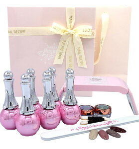 【送料無料】nailrecipe ネイルレシピ ジェルネイル キット 自宅 簡単 施術 ちゃう セルフ セルフジェルネイルセット ジェルネイルセット