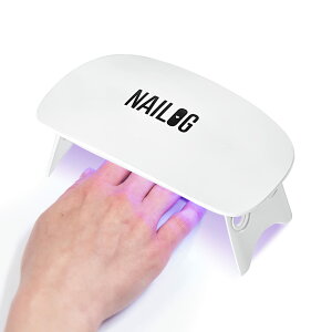 【送料無料】NAILOG UV&LED ネイル用ライト, ミニ6W, USB式ジェルネイルランプ、高速硬化、折りたたみ式、持ち運び便利 色:ホワイト