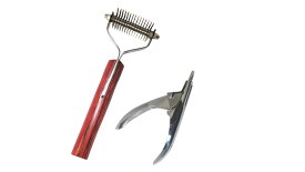 【送料無料】わんにゃんfactory コートキングと爪切り（シルバー）のセット商品 色：シルバー、サイズ：15枚刃