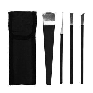 【送料無料】IMAURE フットケアツール ステンレス製 足ケア ナイフキット 4種形状 収納袋付き マットデザイン かかと 爪処理