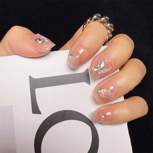 【送料無料】2IM Studio ネイルチップ 10枚入 職人仕上げ 和風ミニマルデザイン 上品シンプル 格子柄 ダイヤモンド グラデーション バタフライ 大理石柄 レオパード柄 ミディアム・ショートサ