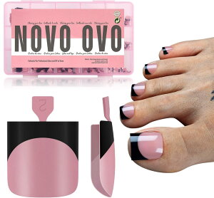 yzNOVO OVOlC`bvAܐplC`bvAJ[utJo[̃_u}bgvt@ChAN\tgWFlCGNXeV FFSharp Square Toe Nail Black French Tips 