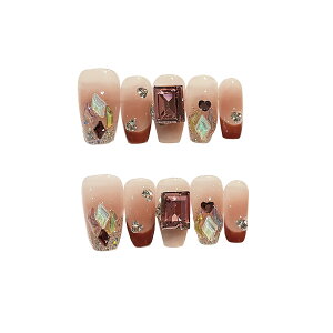 yzBIBII Nails lC`bv t 3D x̒ ԕ t ؍ lC lC`bv V[g 10 LbgAC }Olbg 100% handmade nailsŊȒP ėp\  