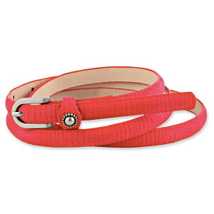 【送料無料】WHITE FANG(ホワイトファング) レザー ベルト おしゃれ ベルト 細い カジュアル スーツ 皮 革 ハート レディース BT014 色:05:レッド、サイズ:サイズ