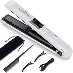 �y���������zKEYNICE �R�[�h���X�w�A�A�C���� �X�g���[�g ���^ �����Y �~�j USB �[�d�� �����^�ѕ֗� �J�[�� 2way 3�i�K���x���� �j�����p �R���p�N�g �y�� �ƒ�/���s�p �z���C�g �F�F�z���C�g�A