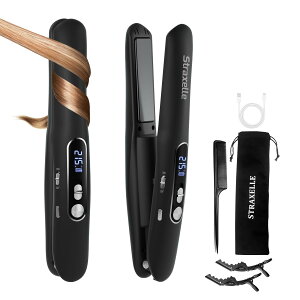 �y���������z2�C��1 �R�[�h���X �w�A �X�g���[�g�i�[�ƃJ�[���[�A175°C-215°C �ɒ��߉\�A20�b���M/LED �f�B�X�v���C/5000mAh �o�b�e���[�A���C�����X �~�j �t���b�g�A�C�����A���s�Ɉ��S�ȃZ��