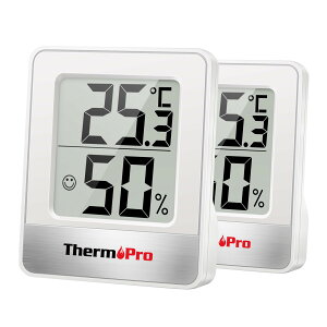 �y���������zThermoPro�T�[���v�� ���x�v �����x�v ���x�v���� �����v �f�W�^�� ���� �R���p�N�g ��}�[�N �Ǌ|�� ���X�^���h �}�O�l�b�g TP49 �z���C�g 2�p�b�N