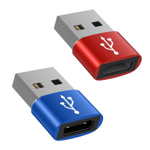 �y���������zUSB Type-C �ϊ��A�_�v�^ USB �^�C�vC �i���X�j To USB 2.0�i�I�X�j �ϊ� [ QC3.0 �}���[�d�E�����f�[�^�]������] Windows 10 / Mac OS MacBook iPad Pro iPhone 13/12/11 Pro Max�ȂǂɑΉ� �u���[+���b�h