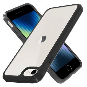 �y���������ziPhone SE3 �P�[�X �N���A PC�w�� + TPU�o���p�[ 2�d�\�� ���菝�h�~ ���ϖh�~ ��3���� 2022 SE2 ��2���� iPhone 7 8 �p �ϋv�� �P�[�X �ČRMIL�K�i�擾 �ϏՌ� ���C�����X�[�d�Ή� PinLiSheng(�u