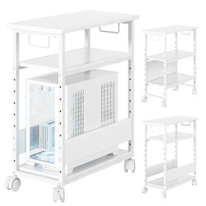 �y���������zMIYOKI �p�\�R�����S�� PC���S�� �����@���b�N �L���X�^�[�t�� �I�������߉\ ��60×���s30×����70cm �p�\�R�����[ �ؐ� �f�X�N�T�C�h���[�I �X�g�b�p�[�t�� �ړ��֗� (�z���C�g)