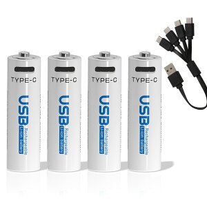 �y���������zMoSpace �P3�`�[�d���d�r 1.5v �[�d�r �P3 ���`�E���C�I�� 3000mWh 1000��g�p�\ �}���[�d�A1.5V��d���d�r ���ی� 4-in-1 USB C�[�d�P�[�u���t�� ��������/�����R��/�����}�E�X�Ή�(�P3