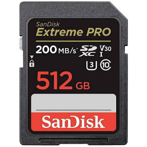 �y���������zSanDisk (�T���f�B�X�N) 512GB Extreme PRO SDXC UHS-I �������[�J�[�h - C10�AU3�AV30�A4K UHD�ASD�J�[�h- SDSDXXD-512G-GN4IN