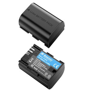 �y���������zCanon LP-E6NH �݊��o�b�e���[ 2�Z�b�g�A2950mAh��e�ʁAMark II 5D Mark III 5D Mark IV 5DSR 5DS 60D 60Da 6D 6D Mark II 70D 7D 7D Mark II 80D EOS R EOSR5 EOS R6�J�����Ή� (LP-E6NH�o�b�e���[)