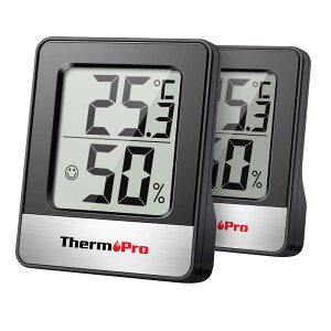 �y���������zThermoPro�T�[���v�� ���x�v �����x�v ���x���x�v ���� �����v �f�W�^�� ���� �R���p�N�g ��}�[�N �Ǌ|�� ���X�^���h �}�O�l�b�g TP49 �u���b�N 2�p�b�N