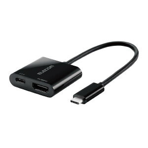 �y���������z�G���R�� �h�b�L���O�X�e�[�V���� USB-C HDMI �ϊ� TYPE-C HDMI & ���d�|�[�g �ϊ��A�_�v�^ �u���b�N �yiPhone 16/16 Pro/16 Pro Max/16 Plus �Ή����؍ρz AD-CHDMIPDBK