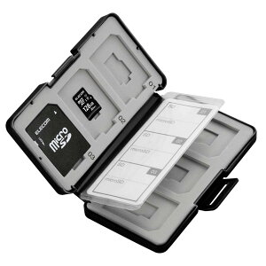 �y���������z�G���R�� �������J�[�h�P�[�X SD �P�[�X �v���X�`�b�N SD6�� + microSD6�����[ �u���b�N CMC-SDCPP12BK