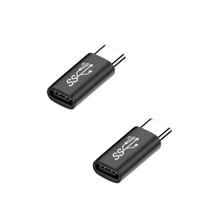 �y���������zUSB �A�_�v�^�[ �^�C�vc �ϊ��A�_�v�^ 10Gbps�f�[�^�]��/65W/5A�}���[�d usb-c ���p�A�_�v�^ Mac Book Pro�ANintendo Switch�ANexus 6P 5X�Ȃǂ�Type-C�f�o�C�X�ɑΉ� 2�Z�b�g (type-c �I�X-���X)