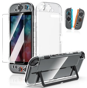 �y���������zSwitch 2 �K���X�t�B����+ Switch 2 �N���A�P�[�X Amzstar Switch 2 �ی�L�b�g [�d�x9H] ������ ��U�h�~���� Switch 2 �ی�J�o�[ PC+TPU�ގ� ���ǔ� �h�b�N�Ή� ���E�ȒP ���΂݂Ȃ� �ϏՌ���