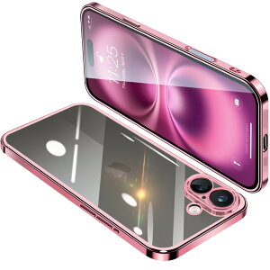�y���������ziPhone16 Plus �P�[�X �N���A �A�C�t�H��16Plus �J�o�[ ���� �X�}�z�P�[�X �ϏՌ� �y�� ���b�L���H TPU ���^ �X�g���b�v�z�[���t�� ����~�� �����h�~ 6.7�C���`�i���[�Y�S�[���h�j