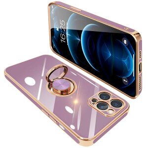 �y���������ziPhone12 Pro Max �P�[�X �����O�t�� �A�C�t�H��12promax �����O �J�o�[ �ϏՌ� TPU ���b�L���H 360°��] �X�^���h�@�\ �ԍڃz���_�[ �X�g���b�v�z�[���t�� 6.7�C���`�i�p�[�v���j