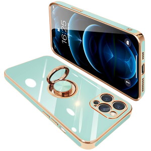 �y���������ziPhone12 Pro Max �P�[�X �����O�t�� �A�C�t�H��12promax �����O �J�o�[ �ϏՌ� TPU ���b�L���H 360°��] �X�^���h�@�\ �ԍڃz���_�[ �X�g���b�v�z�[���t�� 6.7�C���`�i���C�g�V�A���j