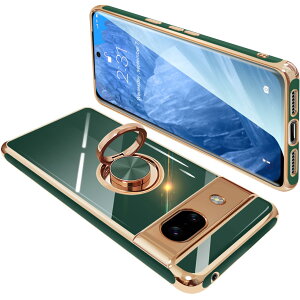�y���������zGoogle Pixel8a �P�[�X �����O�t�� �O�[�O�� �s�N�Z�� 8a �����O �J�o�[ �ϏՌ� TPU ���b�L���H 360°��] �X�^���h�@�\ �ԍڃz���_�[ �X�g���b�v�z�[���t��(�_�[�N�O���[��)