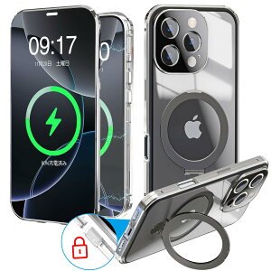 �y���������z�y�`�^�j�E����p�F&��̌^�����Y&�B���X�^���h�zsmhokesu iPhone 16 Pro Max �p�K���X�P�[�X MagSafe�Ή� ���@�\�B���X�^���h�E�c�����Ή� 360°�S�ʕی�E�����K���X �����O�t�� ���� 