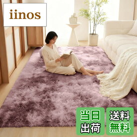 【送料無料】ラグマット カーペット ラグ 洗える シャギーラグ HOSUR 120x160cm 滑り止め付き 長方形 北欧 絨毯 低反発 ふわふわ 厚手 洗えるラグ オールシーズン(ピンク)