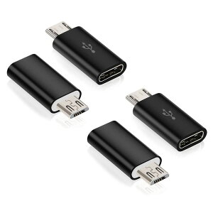 �y���������zType C to Micro USB �ϊ��A�_�v�^ �}���[�d/�f�[�^�[�]��/ 56K���W�X Type C to Micro USB �ϊ��R�l�N�^ (4�Z�b�g)�[�d�R�l�N�^�[ �X�}�z �[�d �f�[�^�`�� �y�ʃ^�C�v(�u���b�N)RuiMi