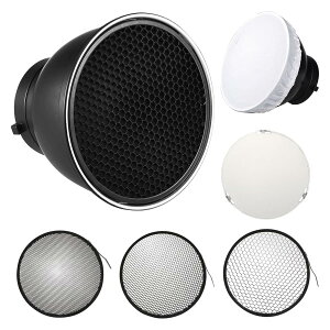 �y���������zSOONPHO 7�C���` 18�Z���` �W�����t���N�^�[ �Z�b�g 20° 40° 60° �n�j�J���O���b�h 3���t �����\�t�g�z �K���X�v���[�g �f�B�t���[�U�[ �����v �V�F�[�h 2��ޕt�� Bowens �}�E���g �X