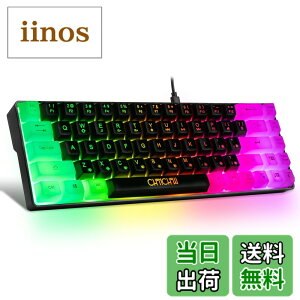 �y���������zCHONCHOW �Q�[�~���O�L�[�{�[�h �R���p�N�g ���^ 68�L�[60�����^�R���p�N�g�݌v ���� ps4/ps5�Ή� ����L�[�{�[�h RGB�o�b�N���C�g �e���L�[���X �L�[�{�[�h �p��z�� USB�L���L�[�{�[