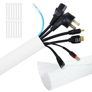 �y���������zSONATURE �z���J�o�[ �z���B�� �P�[�u���v���e�N�^�[ 3M×1.6cm �� �����o���h14�{�t�� �y�b�g�R�[�h���ݖh�~ DIY�ؒf�\ �≏ �ϔM �h�o �p�\�R��/TV/�� �P�[�u�� �܂Ƃ߂� �P�[�u��