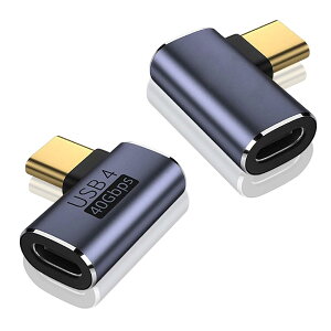 �y���������zLIANHATA USB4.0 Type C �ϊ� �A�_�v�^�[ 2�Z�b�g �T�C�h�x���g 40Gbps�����f�[�^�]��&PD 100W/5A�}���[�d& 8K@60Hz�f���o�� �^�C�vc type-c �ϊ��A�_�v�^ �X�����f�U�C�� 90�x �I�X ���X USB C 