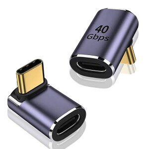 �y���������zLIANHATA USB4.0 Type C �ϊ� �A�_�v�^�[ 2�Z�b�g �T�C�h�x���g 40Gbps�����f�[�^�]��&PD 100W/5A�}���[�d& 8K@60Hz�f���o�� �^�C�vc type-c �ϊ��A�_�v�^ �X�����f�U�C�� 90�x �I�X ���X USB C 