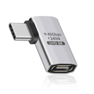 �y���������zDuttek USB C L�� �ϊ��A�_�v�^, Type-c ���� L���A�_�v�^�A240W PD�}���[�d90�x 40Gbps Thunderbolt �T�|�[�g8K�r�f�I�^�C�vC�I�X���X�A�_�v�^�[240W�d�͋����Ή��A�m�[�g�p�\�R���A�^�u���b