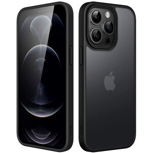�y���������zJETech �}�b�g�P�[�X iPhone12ProMax (12 Pro Max) 6.7�C���` �ϏՌ����~���^���[�O���[�h�̗����h�~ ������̔������̔w�ʓd�b�J�o�[ �w��h�~ (�u���b�N)