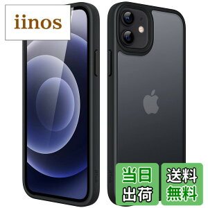 �y���������zJETech �}�b�g�P�[�X iPhone 12/12 Pro 6.1�C���` �ϏՌ����~���^���[�O���[�h�̗����h�~ ������̔������̔w�ʓd�b�J�o�[ �w��h�~ (�u���b�N)