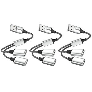 �y���������zMOGOOD USB�����P�[�u�� USB y����� �A�_�v�^ �[�d/�f�[�^�]���p�̃f���A��USB2.0�d���P�[�u�� �g���f���A��USB�|�[�g �g���n�u�m�[�g�p�\�R��/Mac/�����ԗp�̒ǉ��}���`�|�[�g�f