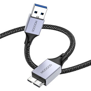 �y���������zMOGOOD USB 3.0 USB�n�[�h�f�B�X�N�P�[�u�� USB3 �P�[�u�� USB 3.0 Micro B�P�[�u���̓|�[�^�u���O�t���n�[�h�f�B�X�N�h���C�u�ƌ݊���������AWD Elements�ASeagate�g���ASamsung M3 1TB/Galaxy S5/No