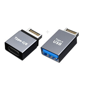 �y���������zNFHK USB 3.1 �t�����g�p�l���w�b�_�[ �I�X Type-E to Type-A & Type-C USB-C �}�U�[�{�[�h�g���f�[�^�A�_�v�^�[ 2��