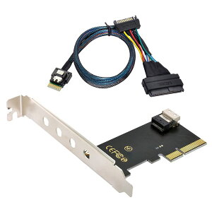 �y���������zNFHK U.2 SFF-8639 NVME PCIe SSD�P�[�u�������PCI-E 3.0 4.0~SFF-8654 SAS�J�[�h�A�_�v�^