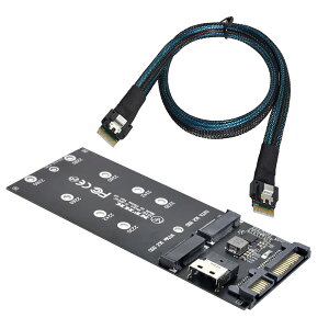 �y���������zNFHK SFF-8654 SLIMLINE SAS NVME PCIe SSD SATA�A�_�v�^�ւ�U2�L�b�gNGFF M�L�[�ւ̃P�[�u��