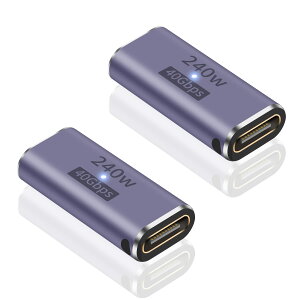 �y���������zPoyiccot USB C ���p�A�_�v�^ ���X to ���X USB Type C �����A�_�v�^�y 240W �}���[�d �� 40Gbps �����f�[�^�]�� �� 8K@60Hz�f���o�́z USB C �����R�l�N�^LED���C�g�t�� �Ή� Thunderbolt 4/3�AMacBook 